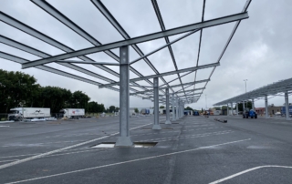 Réalisation des massifs B.A. pour ombrières photovoltaïques à Payré (86)